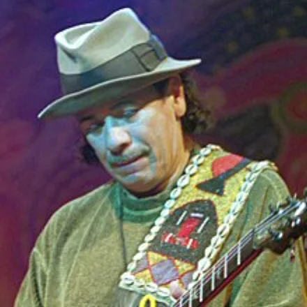 Carlos Santana portrait.